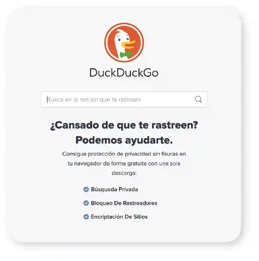 DuckDuckGo, un motor de búsqueda conocido por respetar mucho la privacidad