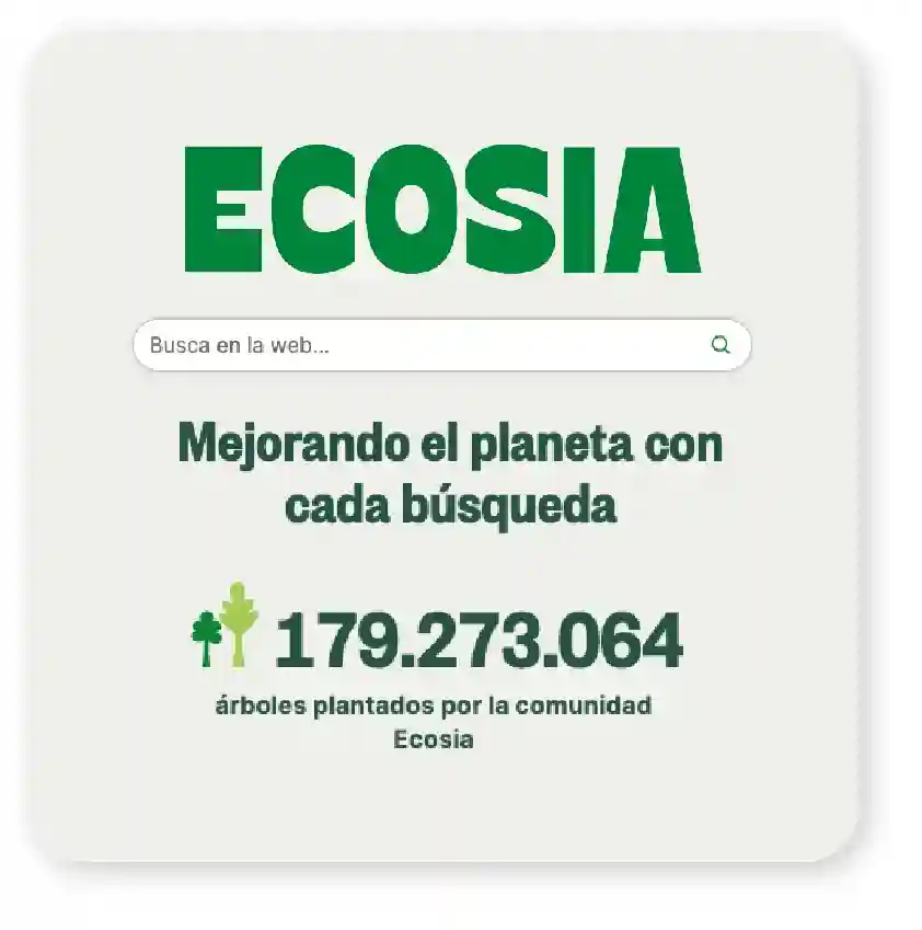 Ecosia, uno de los buscadores alternativos a Google